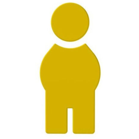 Symbole Homme SERIE 801 autocollant. Polyamid jaune moutarde