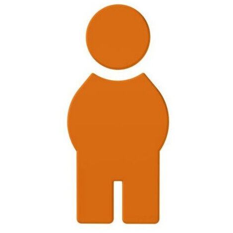 Symbole Homme SERIE 801 autocollant. Polyamid orange