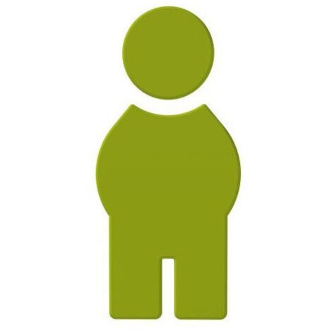 Symbole Homme SERIE 801 autocollant. Polyamid vert pomme