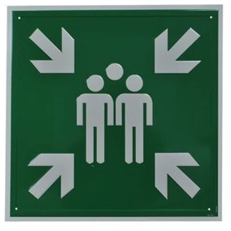 Symbole lieu de rassemblement 400 x 400 plastique