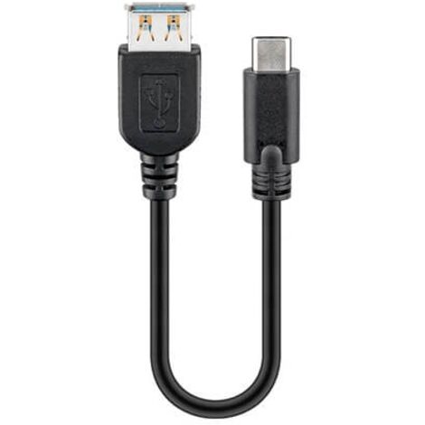 Sync & Charge Super Speed USB-C™ auf USB A 3.0 Verlängerungskabel, USB-3.0-Buchse (Typ A)  USB-C™-Stecker. Kabellänge 0.2 m