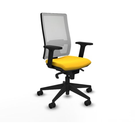 Synchro Ruderschloss weißes Netz gelbes Kunstleder Arme 2D Pyramide Basis 65mm Nylon Räder