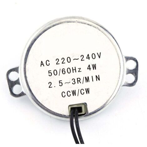 Synchronmotor, 1 Stück, 220–240 V, Mikrowellenmotor, AC-Synchronmotor, Getriebemotor, 4 W, CW/CCW (2,5–3 U/min)