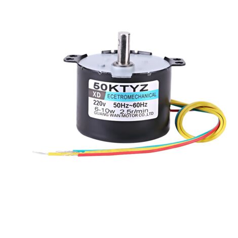 Synchronmotor 50KTYZ Wechselstrom 220V 10W 0.5A Elektrisches Niedriger Motordrehzahl Dauermagnet CW/CCW 2.5 / 20RPM Hohes Drehmoment Metall übersetzt für Rotisserie-Drehscheibe(2,5 RMP)