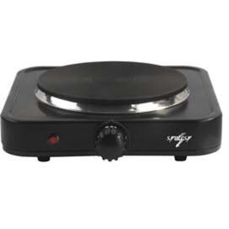 Syntesy Fornello Elettrico con 1 piastra in Ghisa 1000w Nero