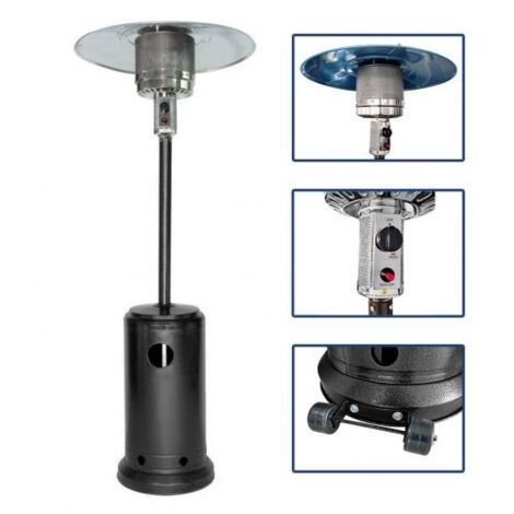Syntesy stufa aerea patio a fungo a gas 82 cm grigio riscaldamento per esterno e interno