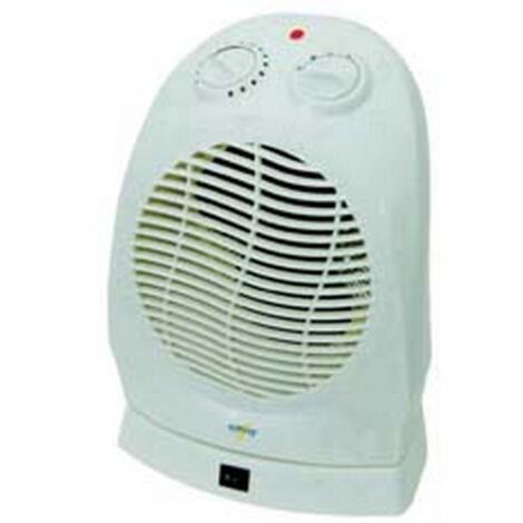 Syntesy Termoventilatore Elettrico Bianco Oscillante 2000W 24x21x31 cm