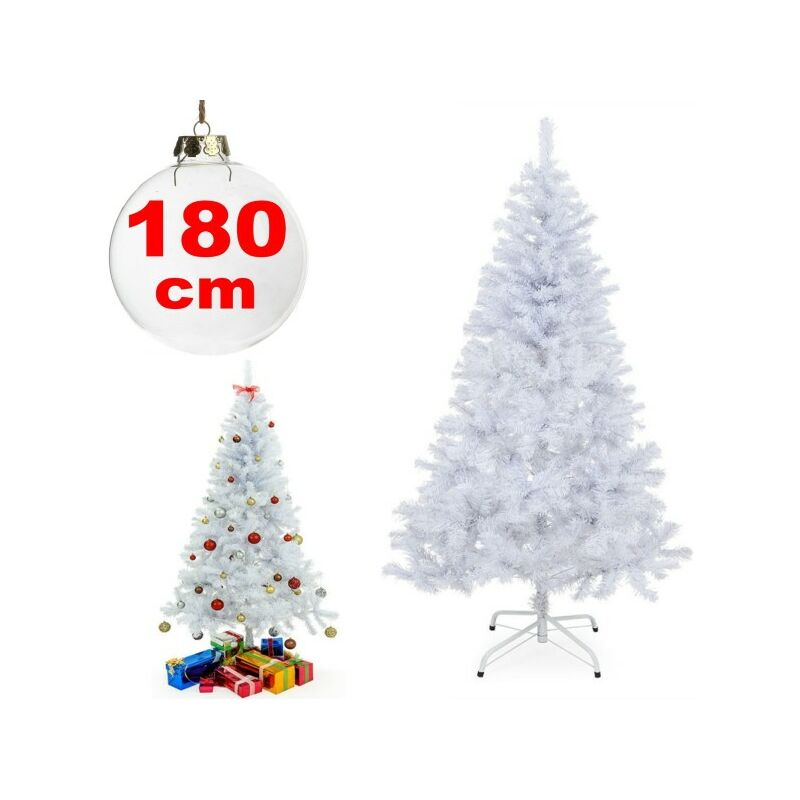 Synthétique Tree de Noël 180 cm Décoration de neige blanche pour le bureau de l'école à domicile