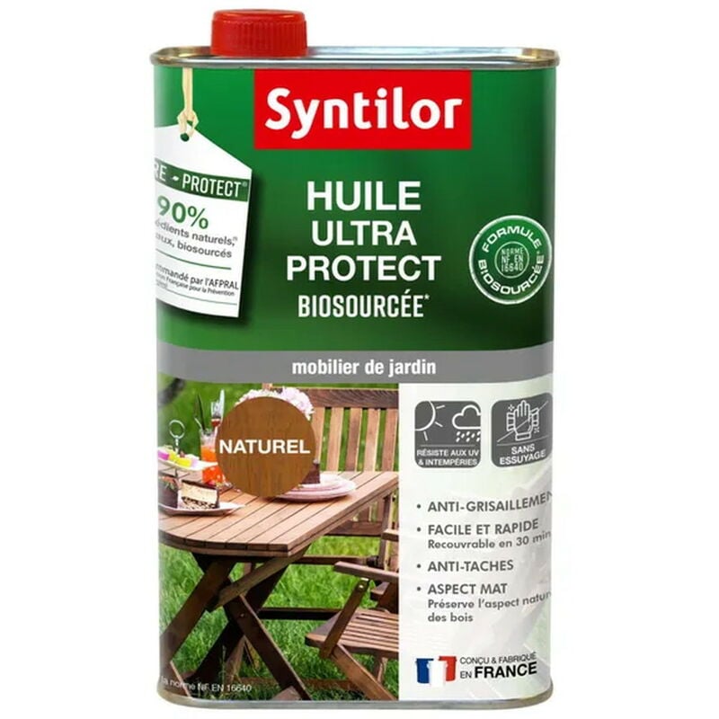 Huile pour mobilier de jardin nature protect naturel mat 1 l - Syntilor