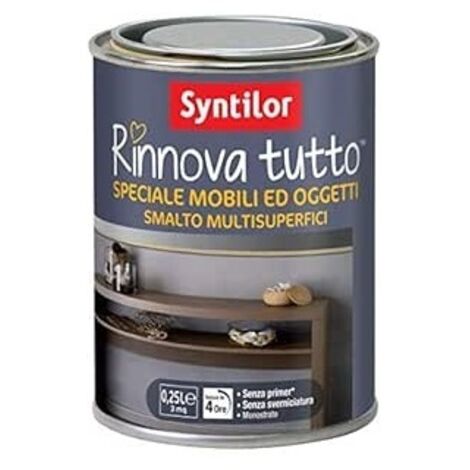 SYNTILOR - RINNOVA TUTTO SMALTO SPECIALEMOBILI 0,50 LT NERO METALLIZZATO