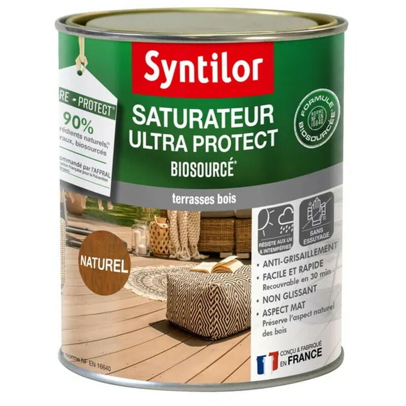 SYNTILOR Saturateur Biosourcé nature protect pour bois, naturel, mat 0.75 l