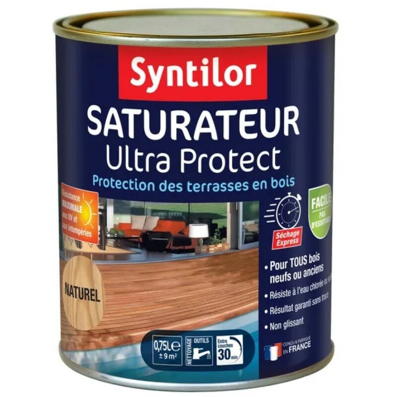 Saturateur Ultra protect naturel mat pour bois, 0.75 l - Syntilor