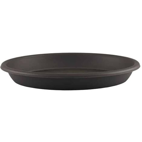 Syntilor – Soucoupe ronde anthracite 45cm – Protection efficace des sols – Plastique résistant – Pour pots de 45cm – Usage intérieur et extérieur
