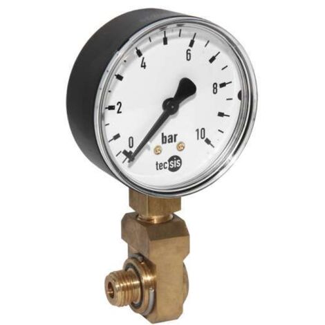 SYR Manometer mit Anschlusswinkel für Sicherheitscenter 0-10bar