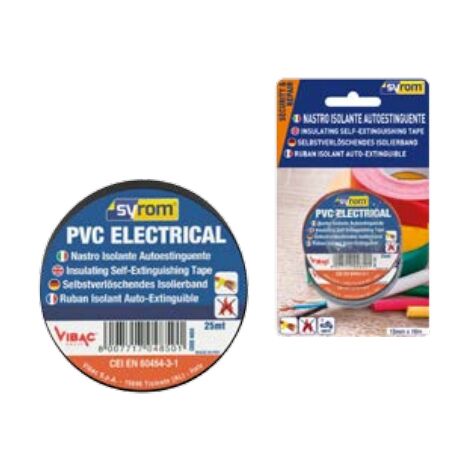 SYROM - 2 NASTRI ISOLANTI LEO ELECTRICALCOLORI ASSORTITI 15MM X 10M