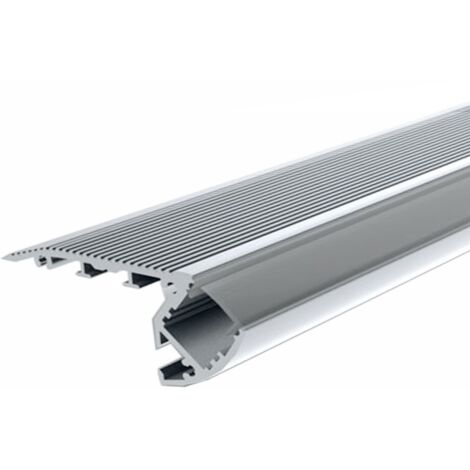 Sysled – Profilé aluminium 1 mètre pour escalier – Aluminium anodisé haute qualité – Largeur 41.25 mm – Angle 35° pour sécurité