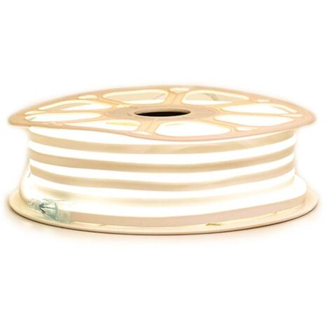 Sysled – Ruban LED néon flexible professionnel 2835 120 LED/m blanc chaud IP68 – Longueur 25 mètres pour éclairage extérieur et intérieur