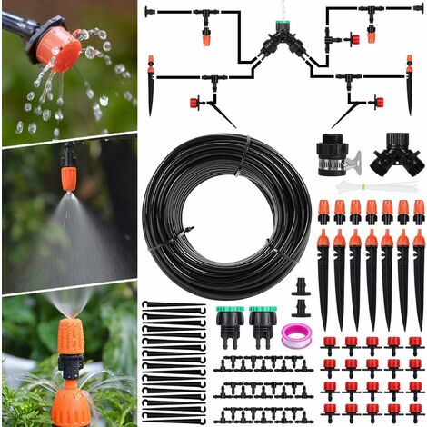 Syst&egrave;me d'irrigation Jardin, Micro Irrigation Goutte &agrave; Goutte Irrigation Automatique Kit Irrigation Goutte &agrave; Goutte Automatique Irrigation de Jardin pour Paysage, Plantes de Patio (40M)