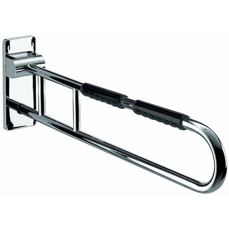SYSTEM 2 Barra di supporto incernierata da 850 mm cromata / nera
