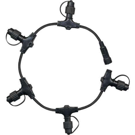 System 24 Verteilerkabel 70cm mit 5 Verbindern zur Erweiterung schwarz