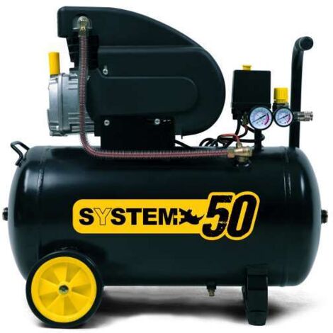 System+ Compressore Ad Olio 50Lt 1,5 kW 8Bar per Uso Domestico