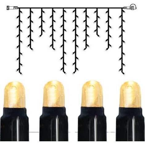 System LED "LED Eisregen-Lichterkette 2x1m" 100 LED´s, warmweiß, IP44