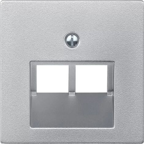 System M, Abdeckung UAE Datendose 2-Fach Merten, aluminium
