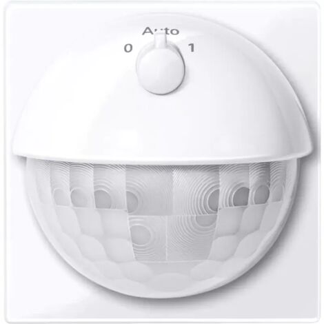 System M, Bewegungsmelder Argus 180 Unterputz-Sensor Modul mit Schalter Merten, aktivweiß glänzend