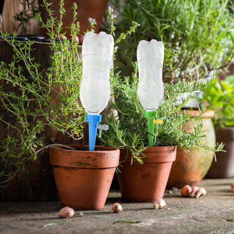Systeme Arrosage Goutte Goutte18pièces Irrigation Goutte Goutte Kit Plante d'irrigation Cône pour Arrosage Bouteille dans Jardin, Plantes en pot