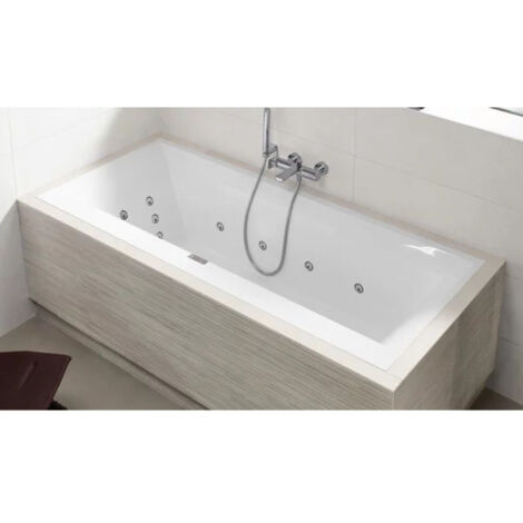 Système Balnéo, Squaro Edge 12, Baignoire, UBQ160SQE2DV, Rectangulaire, Quaryl®, 1600 x 750 mm, blanc, Hydropool Comfort (HC),