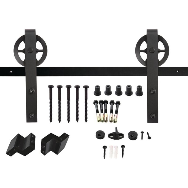 Intersteel - Système coulissant 450121 100kg 2000mm noir hlt 38-40mm Complet. - 23450121