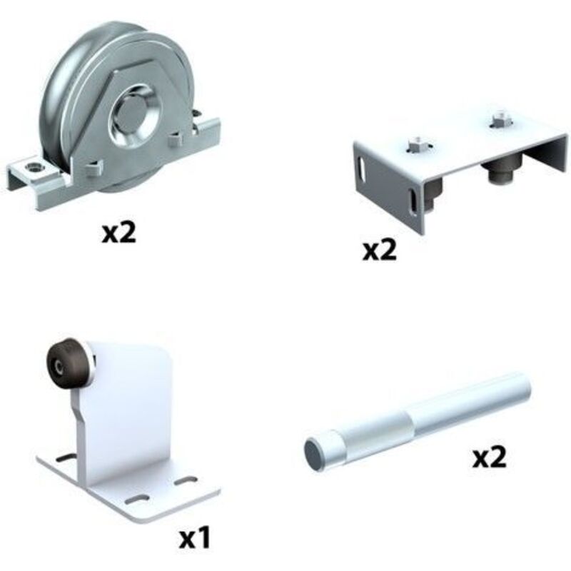 Kit garniture pour portail motorisé sur roulement au sol 200 kg 20116rg