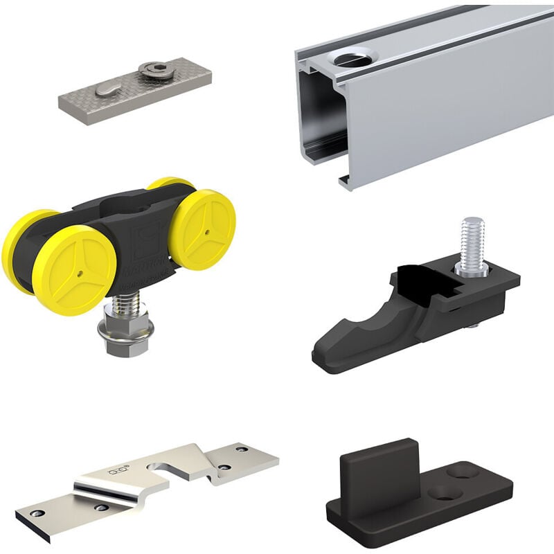 Système coulissant slid'up 1100 pour une porte de séparation - 3 rails aboutables 1 m - 80 kg