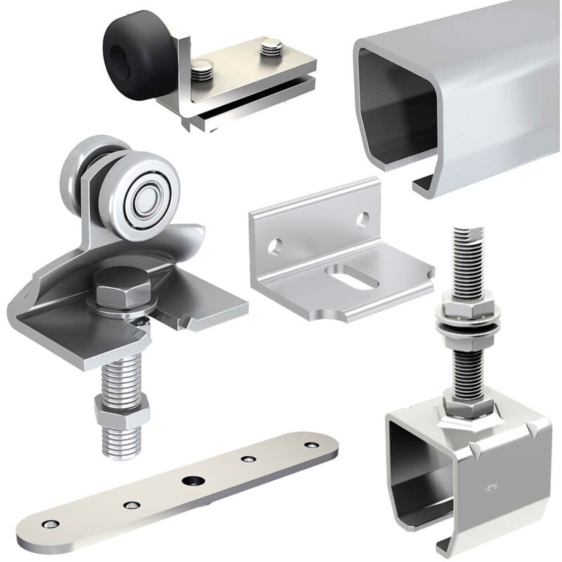 Système coulissant slid'up 2000 pour 1 porte extérieure 60 mm max - rail 1,95 m acier galvanisé - 140 kg