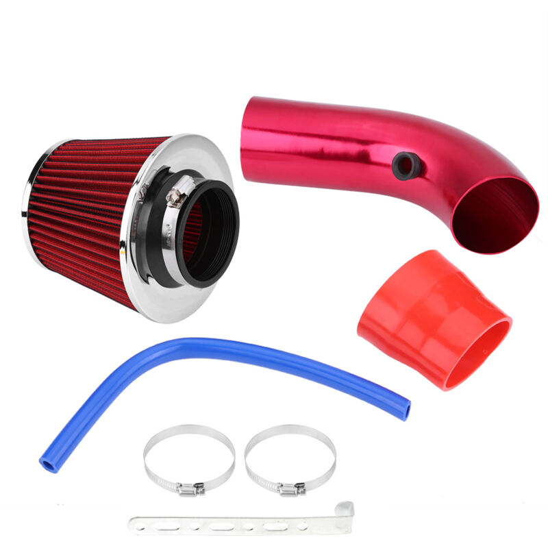 Système D'admission D'air Froid, Kit de Tuyau D'induction en Aluminium de Filtre D'admission D'air Froid de Voiture Universel de 76 Mm 3 Pouces