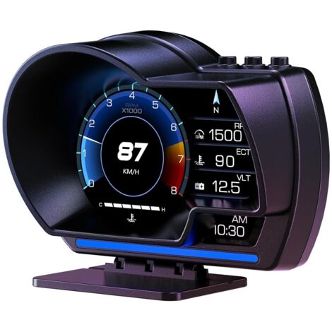 Système d'affichage tête haute double pour voitures, affichage OBD embarqué, compteur de vitesse GPS, compatible avec tous les véhicules.