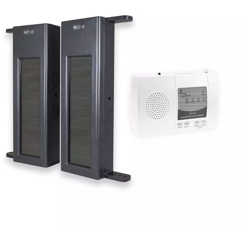 Ultra Secure - Système d'alarme de périmètre sans-fil 900m récepteur sorties relais + barrières 1B-60 infrarouges solaires (DA600+)