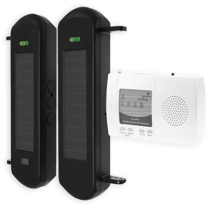 Ultra Secure - Système d'alarme de périmètre sans-fil 900m récepteur sorties relais + barrières 1B infrarouges solaires (Gamme DA600+)