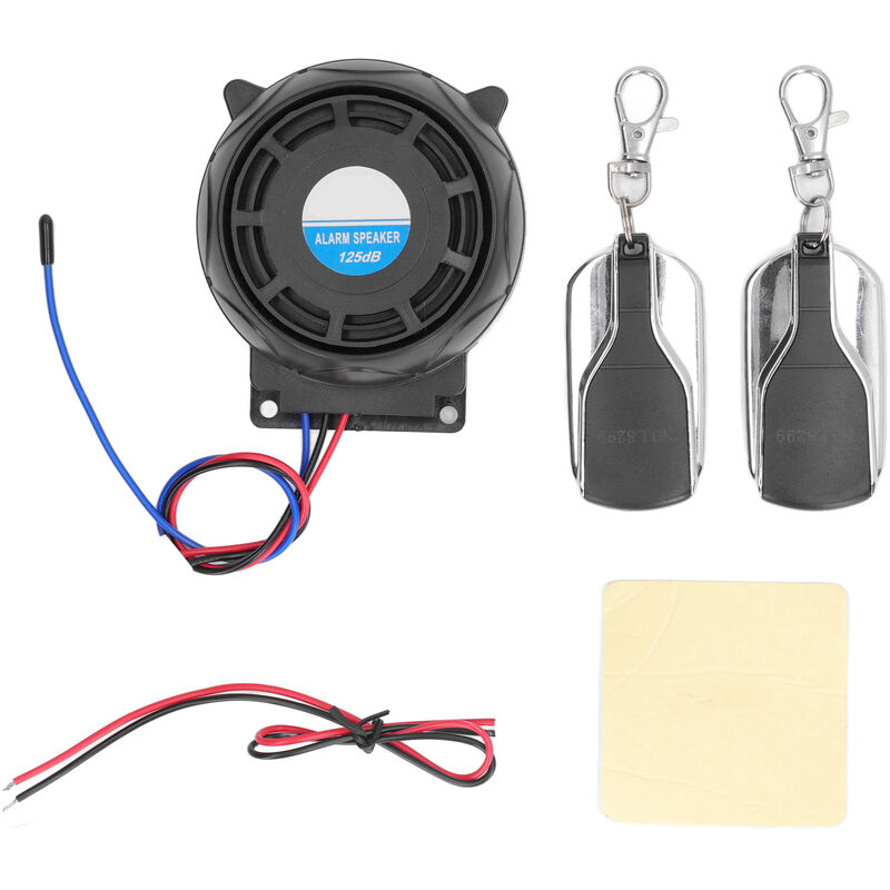 Jeffergarden Système d'alarme de sécurité moto antivol 2 télécommande 12V étanche universel pour motos