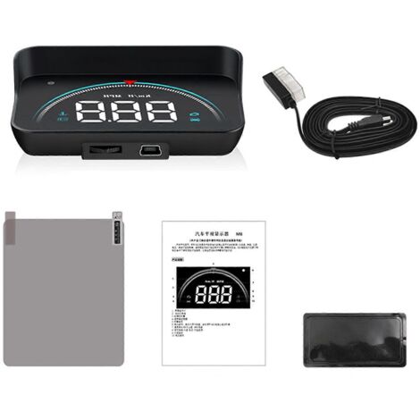 Système d'alarme de survitesse avec projecteur de pare-brise Auto HudDisplay 3,5" pour compteur de vitesse et affichage tête haute