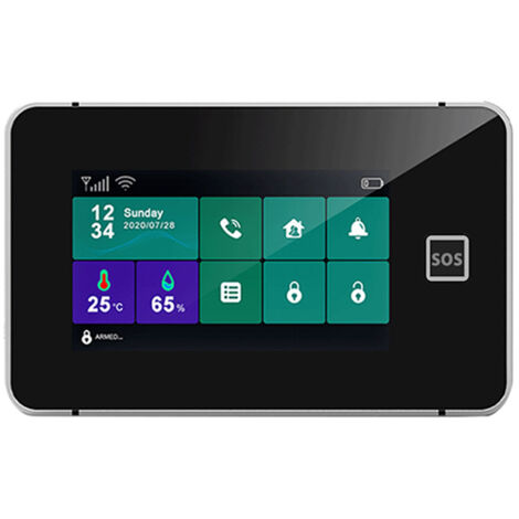 Système d'alarme domestique à écran tactile, anti-cambriolage, sécurité domestique, application WiFi, sans fil, GSM