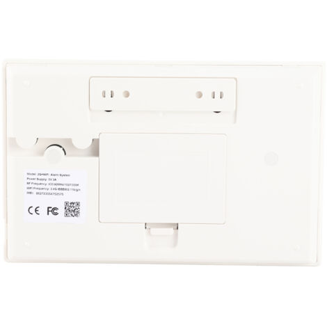 Système d'Alarme Intelligent pour la Sécurité Domestique avec Contrôle APP, Écran LCD TFT 2.4IN, Alarme Bouton Unique, Interphone Bidirectionnel, Compatible 100 Détecteurs, Matériel ABS Blanc