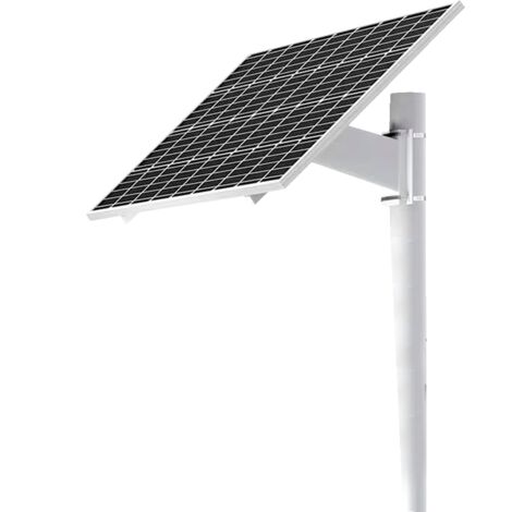 Système d'alimentation autonome pour vidéosurveillance - Panneau solaire de 100W - Batterie Lithium LiFePo 512Wh (40Ah) - Régulateur MPPT intégré - Support pour fixation sur poteau - RS-485 pour la co