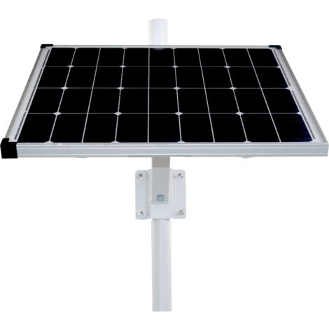 Système d'alimentation autonome pour vidéosurveillance - Panneau solaire de 80W - Batterie Lithium LiFePo 256Wh (20Ah) - Contrôleur MPPT intégré  Convertisseur AC&ampDC - Support pour fixation sur pot