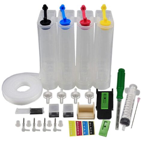 Système d'alimentation en encre continue pour imprimante jet d'encre, kits de recharge universels à monter soi-même