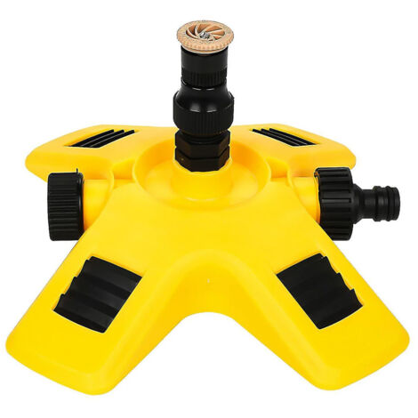 Système d'arrosage automatique à 360° pour le refroidissement des toitures de jardins, pulvérisation d'eau automatique et système de refroidissement par propagation (1 pièce, jaune)