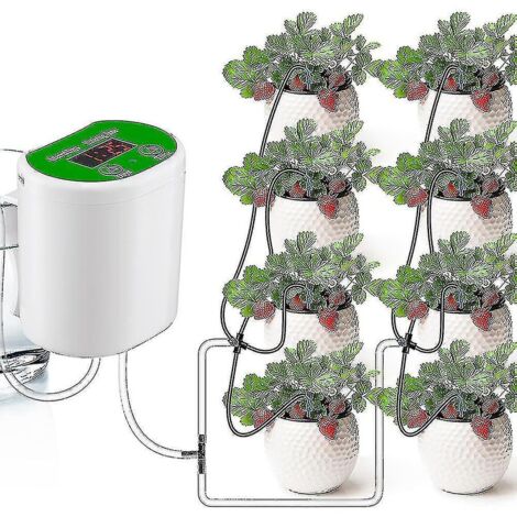 Système d'arrosage automatique d'intérieur avec chargeur USB, kit d'irrigation goutte à goutte, dispositif d'arrosage automatique pour 8 plantes en pot pour jardin.