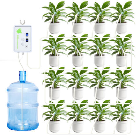Système D'arrosage Automatique D'intérieur pour 16 Plantes en Pot, 100 Modes Arrosage Kit D'irrigation Goutte à Goutte Automatique Rechargeabilité pour Interieur, Balcons