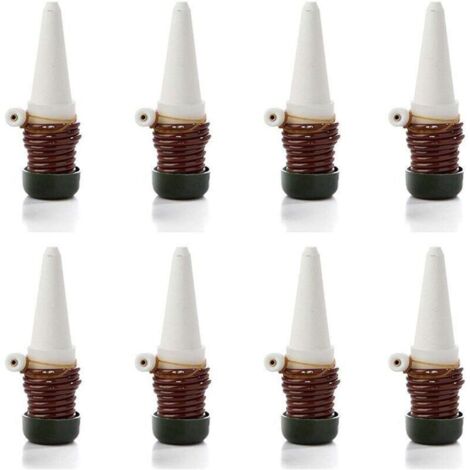 Système d'arrosage automatique goutte à goutte avec sondes auto-céramiques Pointes de plantes d'intérieur pour arroser bonsaï, plantes, fleurs par , Lot de 8