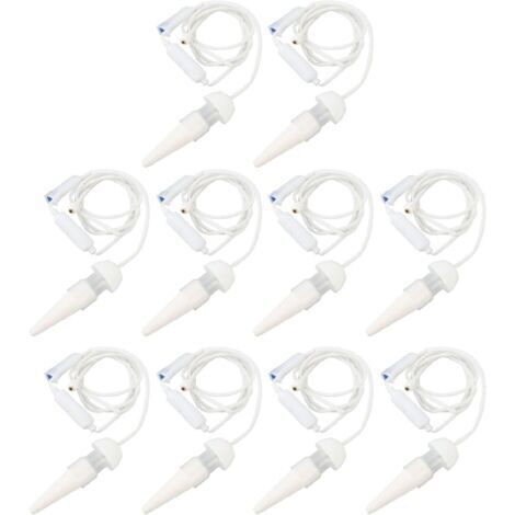 Système d'arrosage automatique - idéal pour les voyages, arrosage des plantes en pot - 10 pièces, blanc